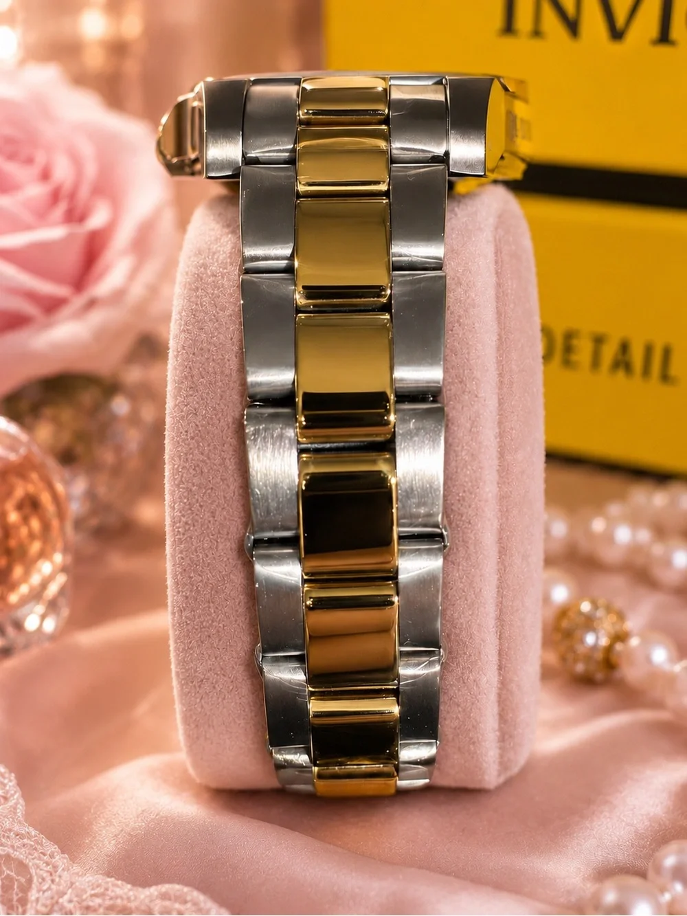 Invicta Two-Tone Gold & Silver Watch with Blue Mother-of-Pearl Dial